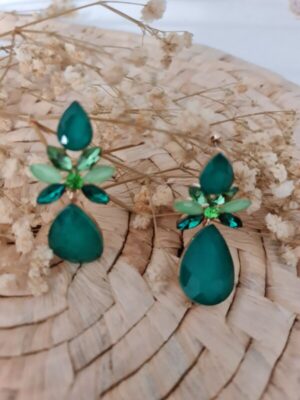 Pendientes Piedras Verde