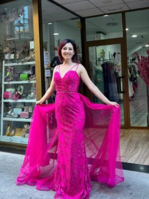 Vestido Lorena Fucsia